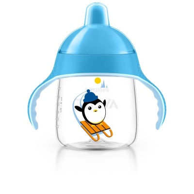 AVENT TAZZA CON BECCUCCIO DECORATO AZZURRO 260ML